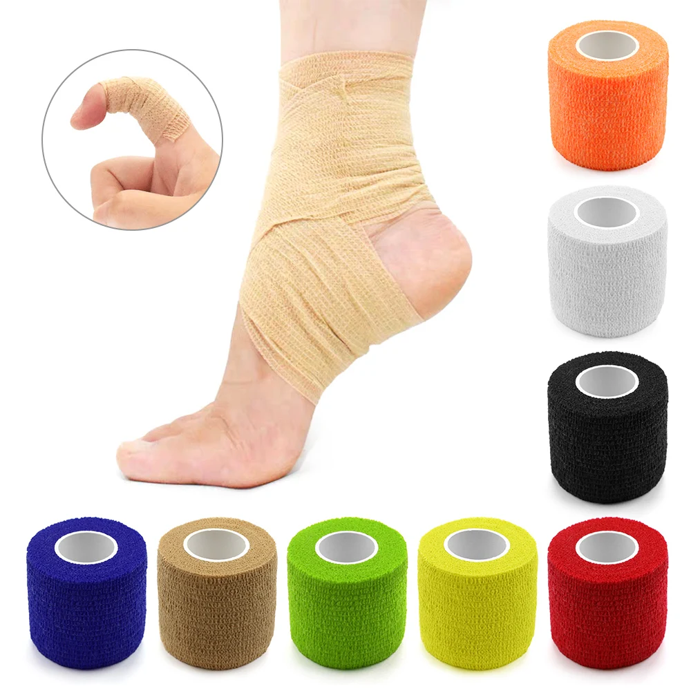 

10 PCS Self Adhesive Bandage Wrap 2 Inches 5 Yards Athletic Elastic Cohesive Bandage For Workout Fitness