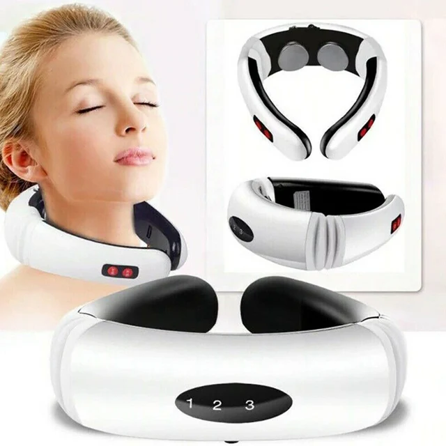 Electric Pulse Neck Massager Ring Design Neck Pain RelieF Stimulator Massaging Machine 6 Modes Electric Neck Shoulder Massager 1