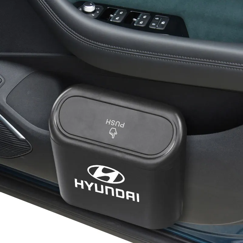 Car Trash Bin Hanging Case Storage Box Square Auto Interior Accessory for Hyundai elantra Creta Kona Solaris Accent I30 Elantra |