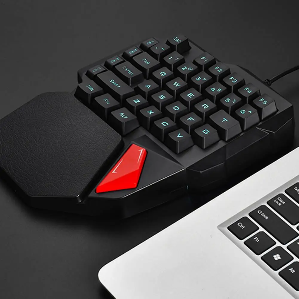 K108 Gaming Keyboard One-Handed Keyboard For PUGB Mobile Game Left Hand Small Keypad Computer Gaming Accessories