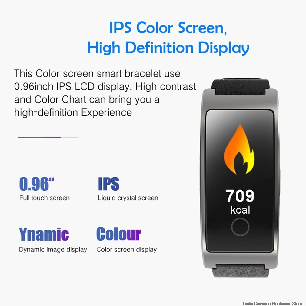  CK11S Smart Watch Bracelet Band  Blood Pressure Heart Rate Monitor Pedometer Fitness Multi-Function - 4000167199933
