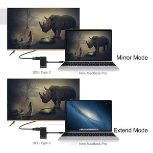Image 4 - Basix – adaptateur Hub USB type c vers HDMI 4K VGA, Usb type c 3.0, pour MacBook Pro, Samsung S9 S10, Huawei P20 Mate 20 