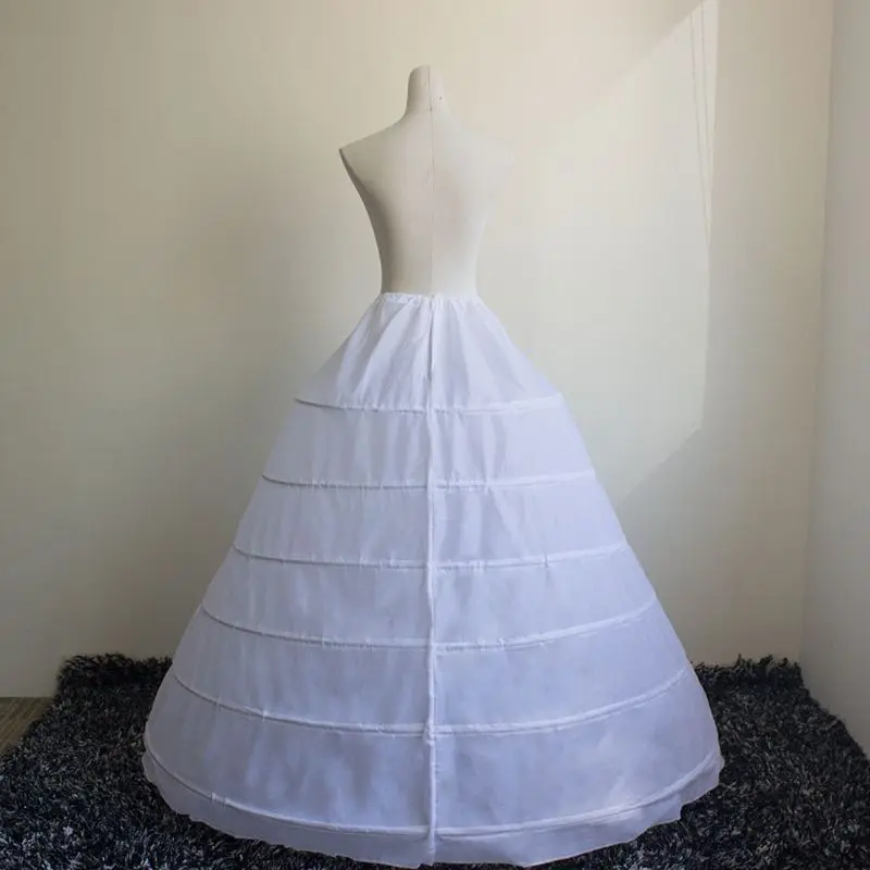 Свадебное женское платье для невесты, юбка, костюм поддержки, Нижняя юбка, 6 колец, юбки с эластичной резинкой на талии