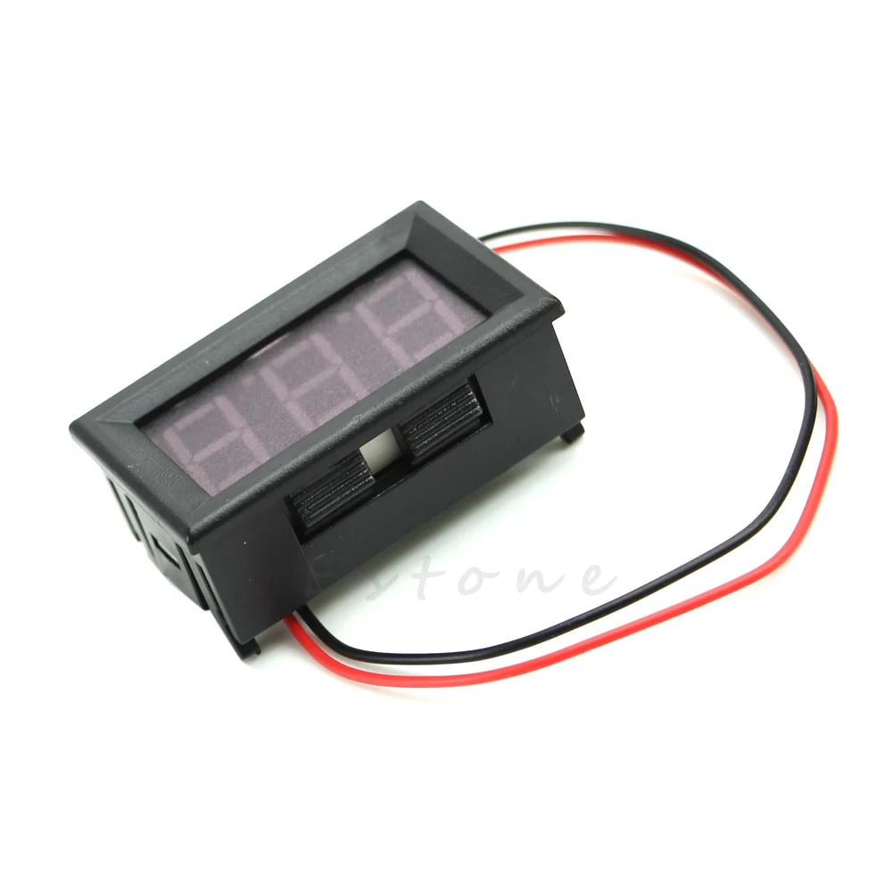 Мини DC 5 V-120 V вольтметр светодиодный Панель 3-цифровой Дисплей Напряжение метр 2-провод