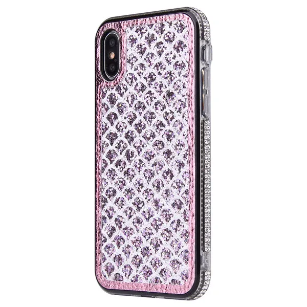 Женский чехол для телефона для iPhone Xr, чехол, Блестящий Бриллиант, Xs Max, чехол, блестящие хрустальные стразы, чехол для iPhone 6, 6s, 7, 8 Plus, X Capa - Цвет: Pink
