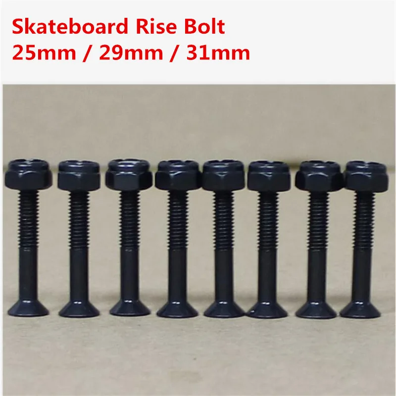 25Mm 29Mm 31Mm Lunghezza Bolt Skateboard Aumento Bulloni Longboard Grande Ruota Strada Skate Board Sollevare Asse Parti Accessori 8 Pz/Lotto