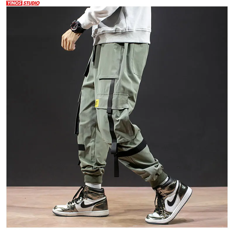 Дропшиппинг мужские японские Лоскутные карманные комбинезоны брюки осенние мужские уличные повседневные брюки мужские карго шаровары 3XL