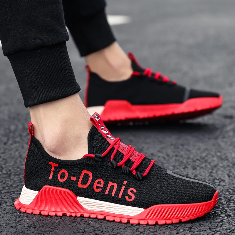 

Sporty Casual Shoes Men's 2019 Spring New Style Men Fashion Fly Woven Mesh Shoes Trend Versatile MEN'S SHOES Shoe