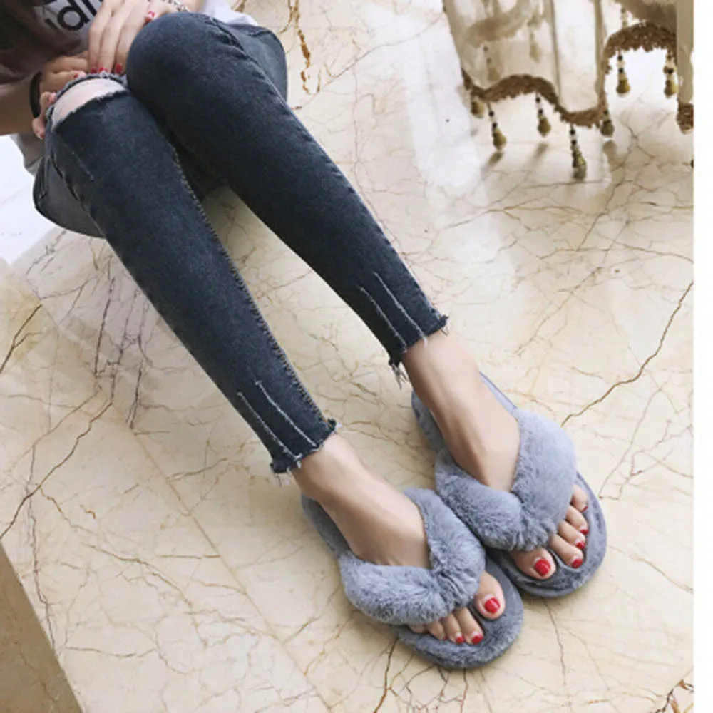 Женские меховые шлепанцы MAIOUMY розовые теплые домашние тапочки из искусственного