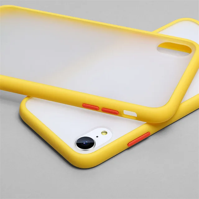 Luxury Transparent Matte Color Frame Phone Case For Iphone 6 6s 7 8 Plus X  Xs 11 12 13 Mini Pro Max Xr Hard Protective Pc Cover - Mobile Phone Cases &  Covers - AliExpress
