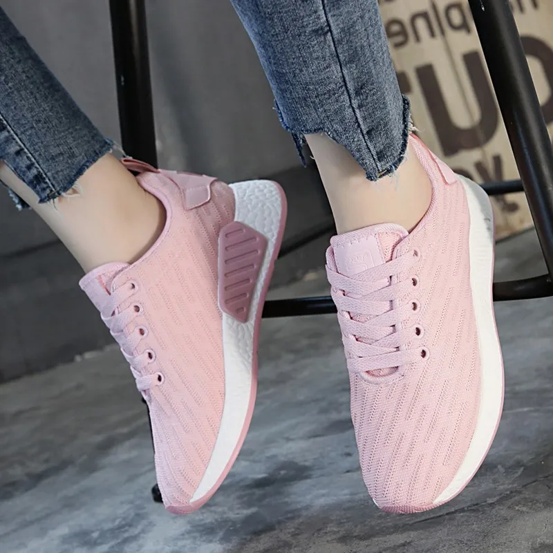 

Women Shoe 2019 New Style Knitted Casual C Anvas Sneakers Women's Korean-style Light Sports C