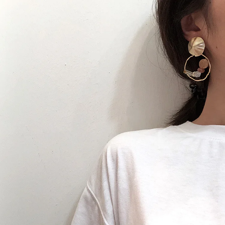 2019 S925 Fashion Korean Natural Stone Earrings for Women Unique Simple Ball Beaded Big Dangle Drop Earring Party Charm Jewelry 2019 S925 Fashion Korean Natural Stone Earrings for Women Unique Simple Ball Beaded Big Dangle Drop Earring Party Charm Jewelry