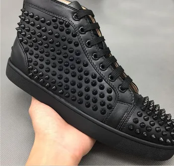

Designer women/men Sneakers rivets Red Low Cut Spikes Flats Shoes For Men Women Leather Sneakers Casual Shoes With Dust Bag 46