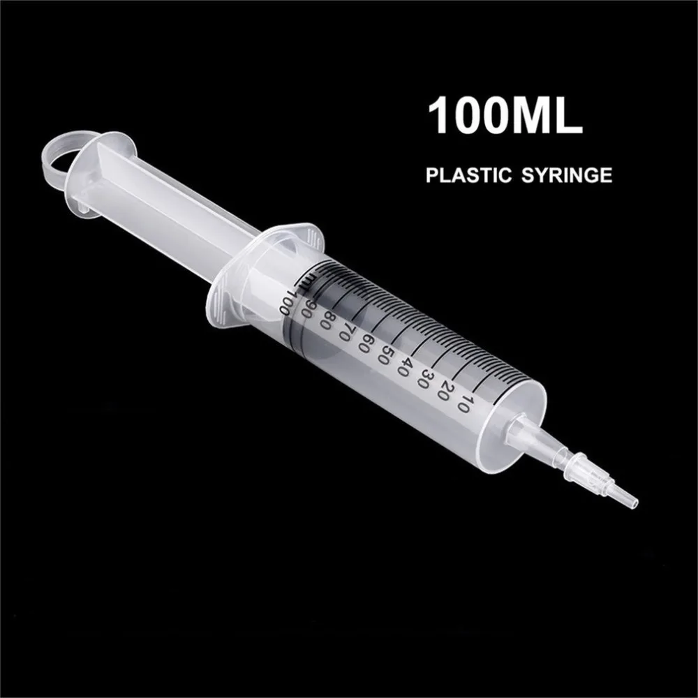 100ML Large Plastic Hydroponics Nutrient Sterile Disposable Measuring Syring Body Fat Monitors Plastic Clear Injector