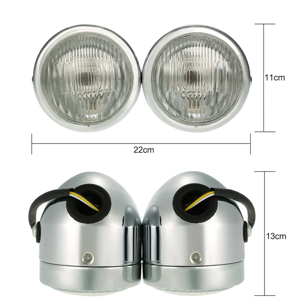 H4 12V 35W 4-дюймовый Гибкий Мотоцикл двойная фара фары передние лампы цветах крутые мотоциклетные Противотуманные фары Водонепроницаемый мотоцикл