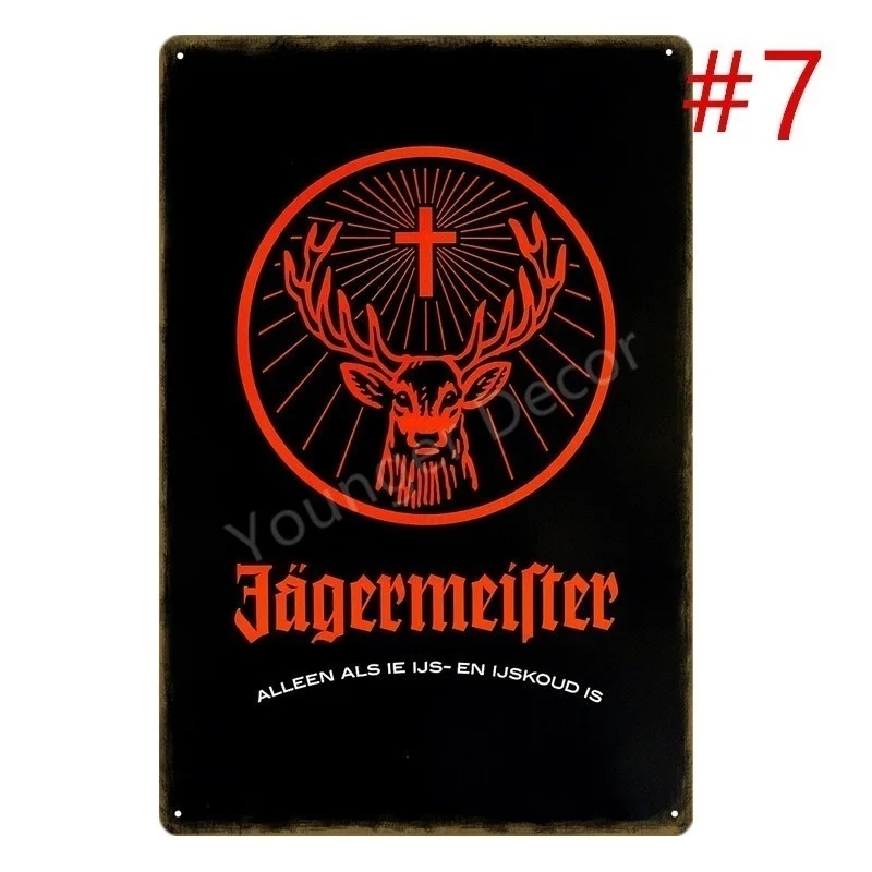 Алкогольный напиток Jagermeister голова оленя плакат для украшения дома бара