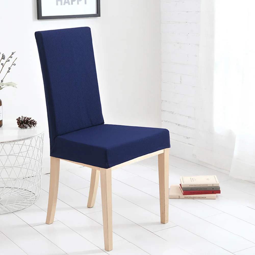 A9 Concise Stretch Jacquard Removable Washable Short Dining Chair Covers Seat Slipcover for Hotel Ceremony Banquet Wedding Party - Цвет: A9