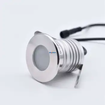 

IP67 3W 12V Inground LED Light 6PCS/Lot Cuthole 34MM 24V 30 Degree Recessed Ground Lamp Stainless Steel Cover Buried LED Lights