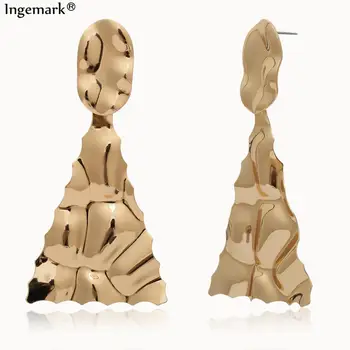 

2019 New Fashion Snake Shape Drop Earrings for Women Statement India European Punk Big Geometric Triangle Dangle Earring Gifts