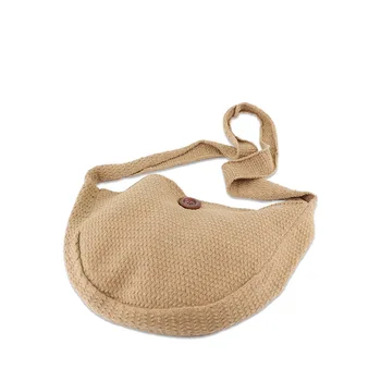 

Women Bucket Tote knitting Shoulder Bag Female Handle Handbag
