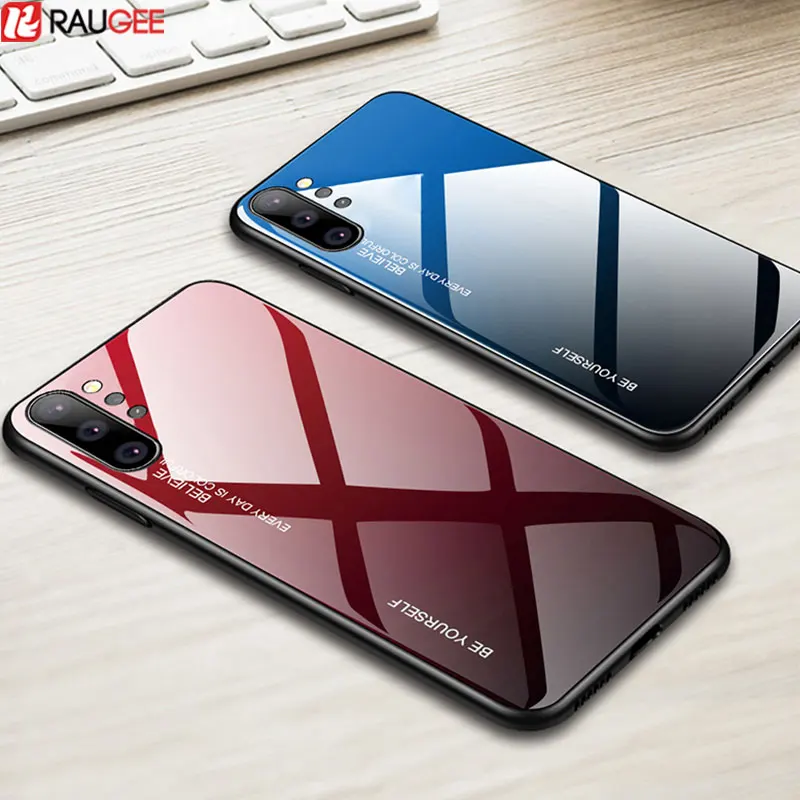 

Hard Case For Samsung Galaxy Note 10 Plus Case Tempered Glass Coque Armor Back Cover For Samsung Galaxy Note 10 Case Soft TPU&PC