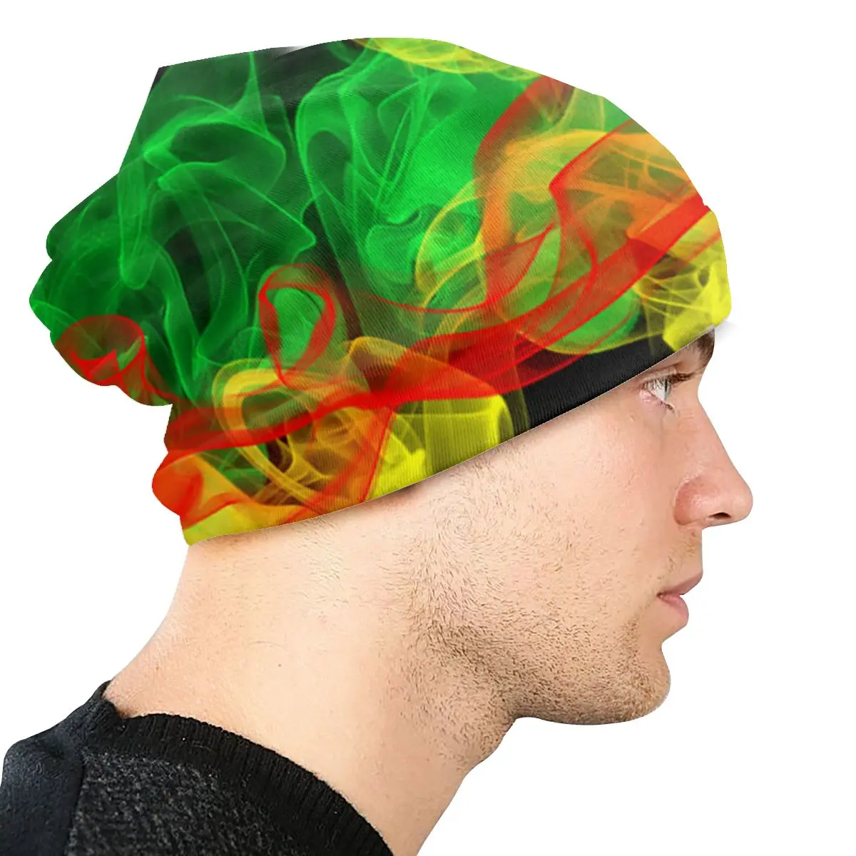 Tie Dye обои Rasta унисекс для взрослых Повседневная шапочка зимняя теплая вязаная Лыжная шапка с рукавом Skully Beanies