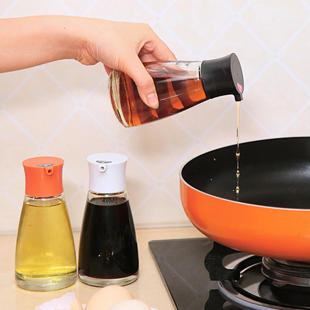 Vinegar Kitchen Gadget Accessory Soy Sauce Pot Condiment Oil Dispenser Glass Bottle Easy Clean Spice Jar Durable Portable