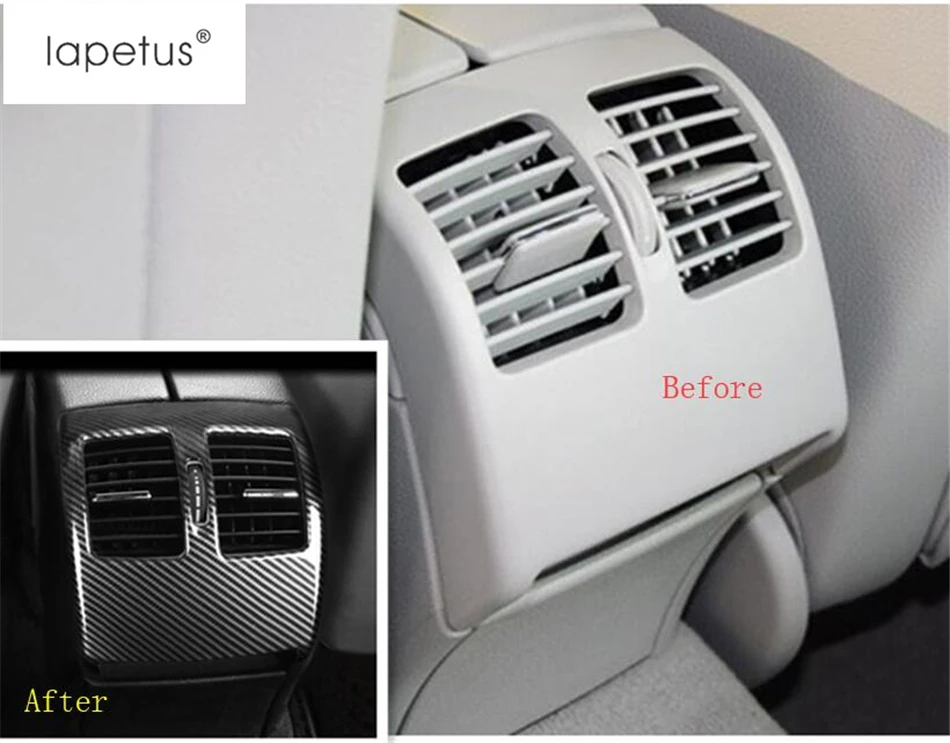 Lapetus аксессуары для Mercedes Benz C CLASS W204 2010-2013 подлокотник коробка заднего сиденья Air AC Vent внешний молдинг крышка комплект отделка