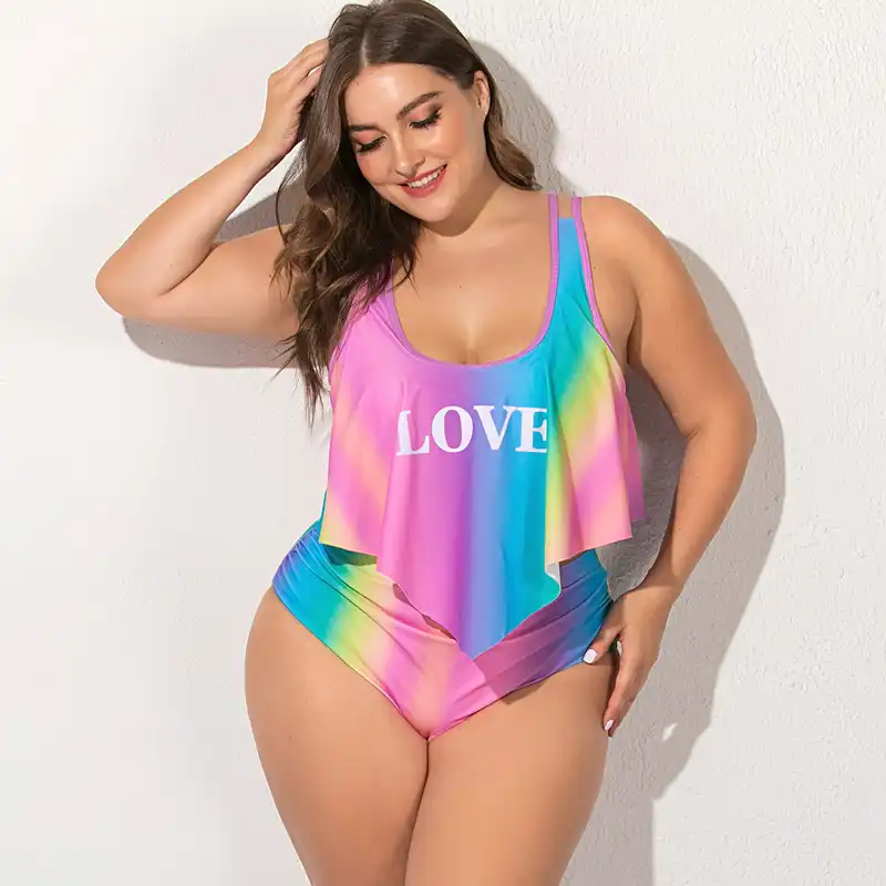 rainbow swimsuit two piece
