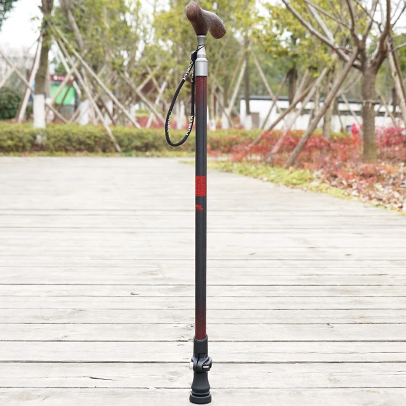 1 Pcs Aluminum Walking Sticks Ultralight T Handle Trekking Pole Quick Locking Anti-Slip Cane 2 Sections Elderly trekking pole walking stick trekking poles