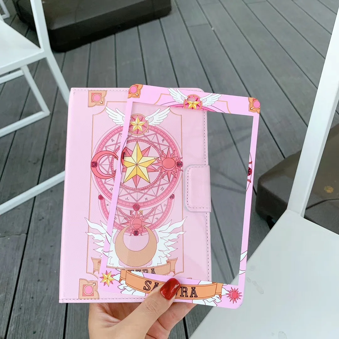 

Cardcaptor Sakura Unicorn Sailor Moon Pattern For iPad 2018 9.7/2017 9.7/Pro 9.7 inch/Air1/Air2 Screen Protector+Case Cover