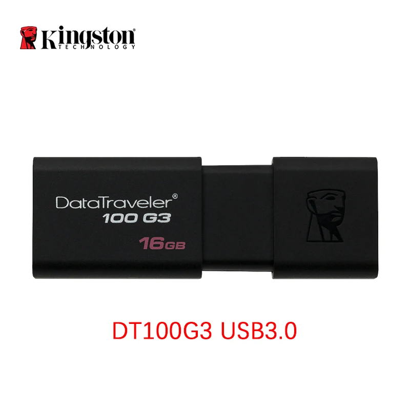 DT100G3 Kingston, новинка, USB Flash, 16 ГБ, 32 ГБ, 64 ГБ, черный, DT104, flash bellek, автомобильная, портативная, Cle, USB ручка, диск, флешка, DT100G3, USB3.0, флеш-накопитель - Цвет: DT100G3