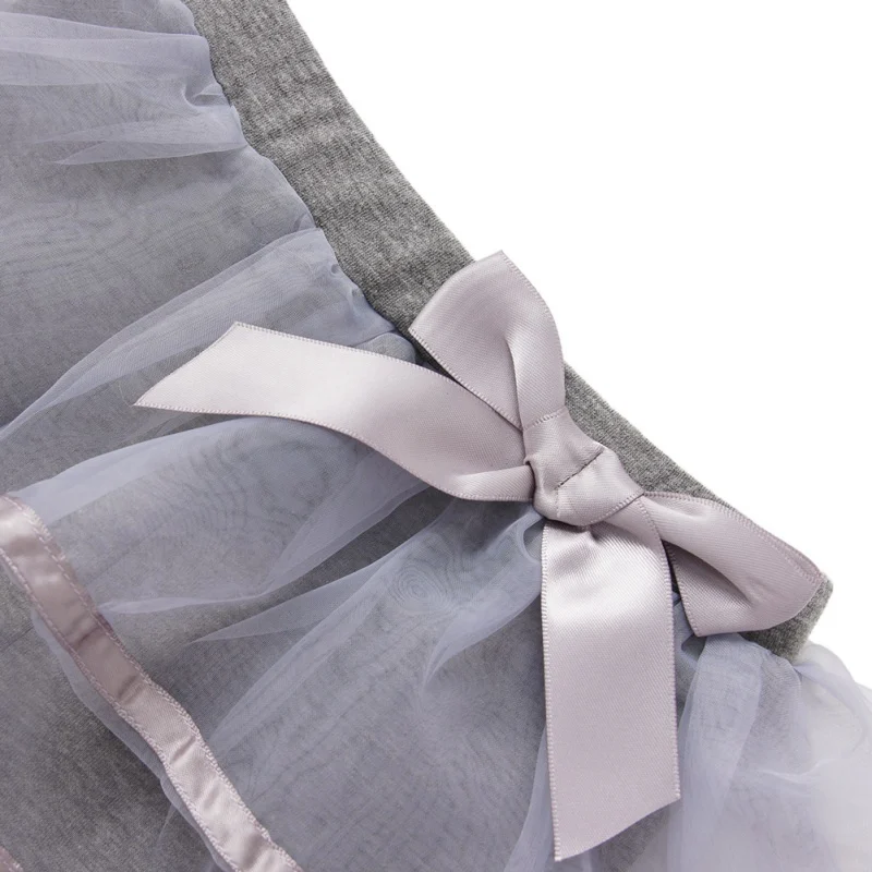 Autumn Kid Baby Girl Clothes Kids Cotton Leggings Girl Toddler Bowknot Mesh Skirt Pants Skinny Long Bottoms