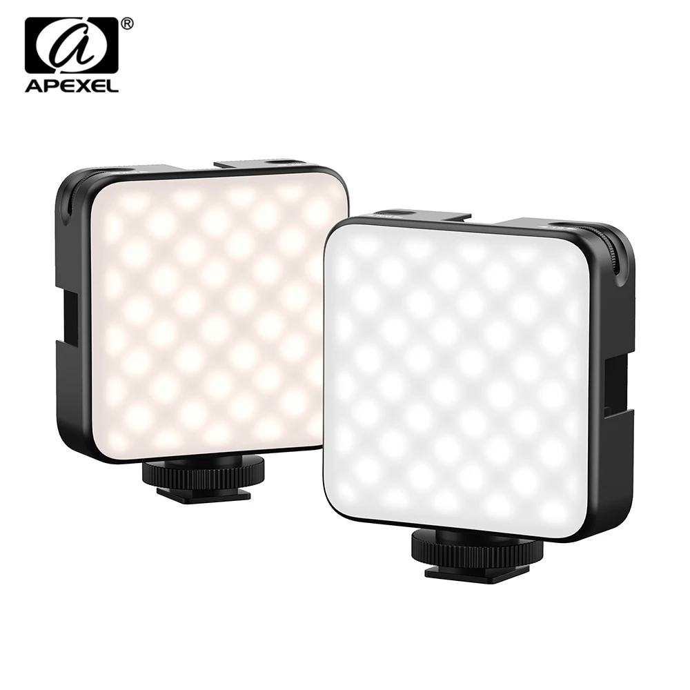 

APEXEL Multi-Color Dimmable LED Pocket Light 2500-6500K Video Flash Camera Lamp Soft Photo Lighting with Battery for Phone Vlog