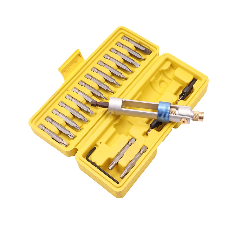 

20 Piece Half Time Drill Driver Set High-speed Steel Drill Bit Head Converter Wind Batch Dual-use Screwdriver Countersink Bits