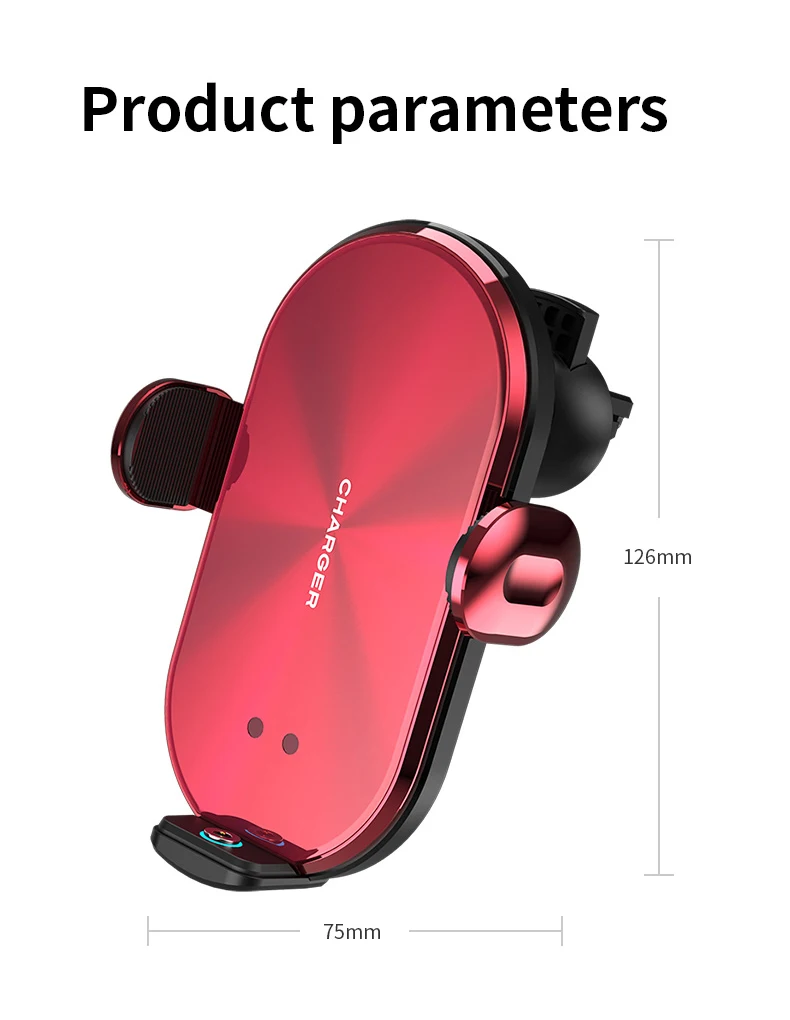 Carregador de Carro Automática com Sensor Suporte do Telefone qi sem Fio Pitada Infravermelho Inteligente Carregamento Rápido Carro 20w Max 15 carro pitada automática com sensor infravermelho inteligente
