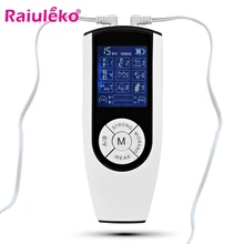 Полная английская двухканальная машина для EMS, электронная терапия, массажер для тела и шеи, импульсный меридиан, стимулятор мышц