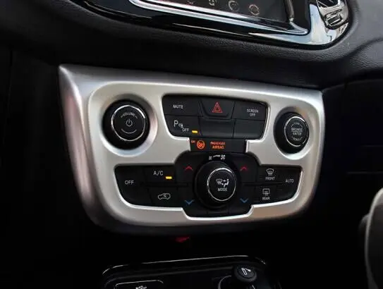 ABS хромированный Автомобильный интерьер кондиционер переключатель Панель рамка накладка 1 шт. для Jeep Compass