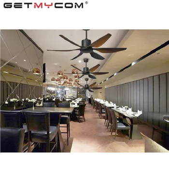 

Getmycom 56 inch frequency conversion large wind ceiling fan living room quiet lamp decoration dining room retro American remote