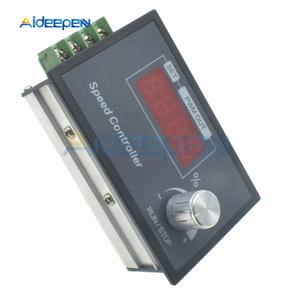 DC 6-60V 6V 12V 24V 36V 48V DC Motor Controller PWM Adjustable Speed Digital Display Encoder Duty Ratio Frequency MAX 20A