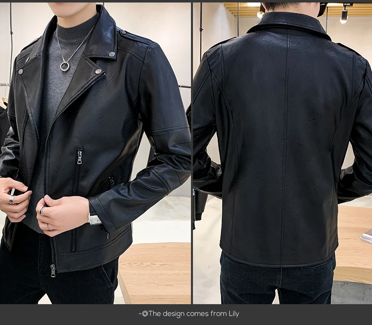 Модные Jaqueta De Couro Slim Fit Chaqueta Cuero Hombre черная мотоциклетная мужская куртка Chaqueta Hombre мужская кожаная куртка винно-красного цвета