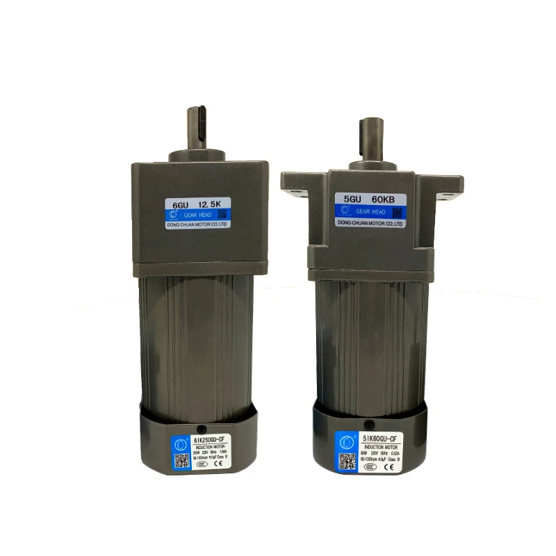 60W AC220V/380V AC gear induction asynchronous gear motor,forward and reverse, fixed speed, Square gear box/ear type gear box