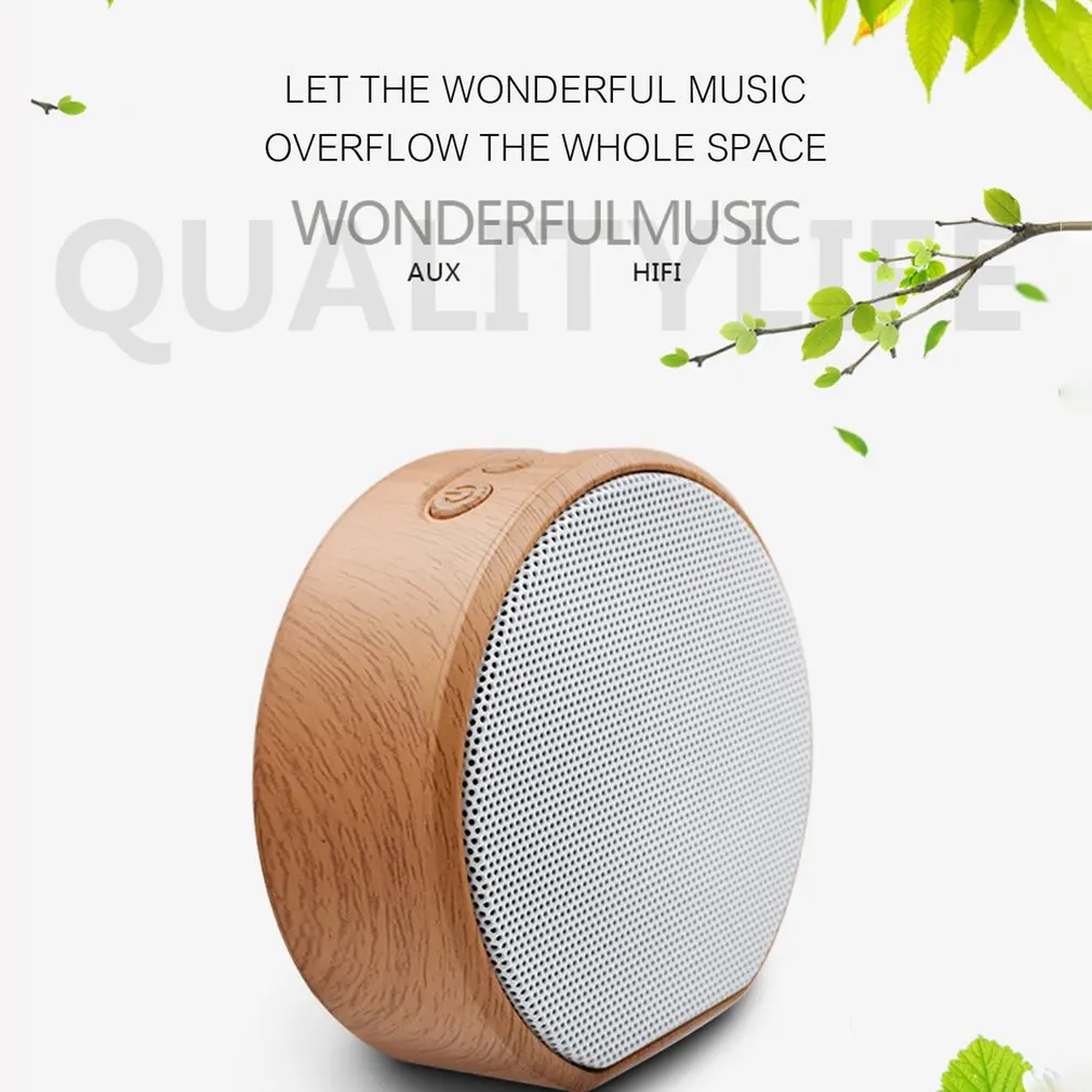 Мини деревянная колонка с Bluetooth уличный Портативный беспроводной мини компьютер bluetooth-проигрыватель поддержка AUX TF карты для iPhone Android