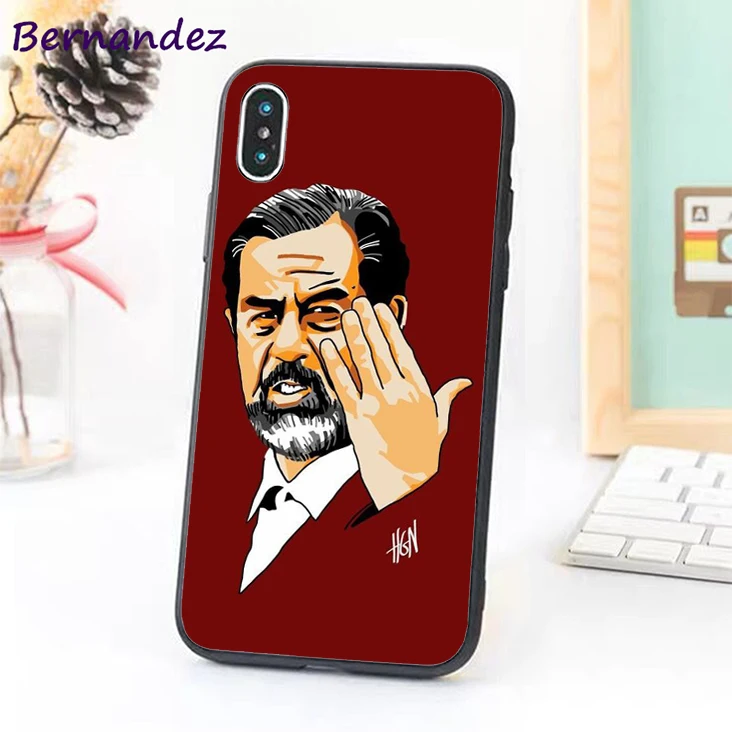 Bernandez 5 5S SE 6 6S TPU чехол для телефона iPhone 7 8 Plus X Xs Max XR Saddam Hussein irak Smart - Цвет: Золотой