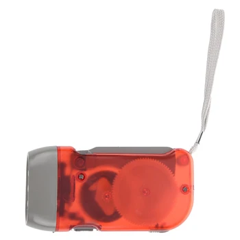 

RED 3 LED Hand Press No Battery Wind up Crank Camping Outdoor Flashlight Light Torch