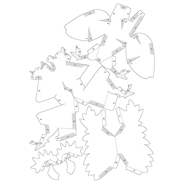 Chicken Cock Paper Model Realistic Animal Mini Cute Folding Origami Art 3D Papercraft DIY Kids Adult Handmade Craft Toys WE-038 3