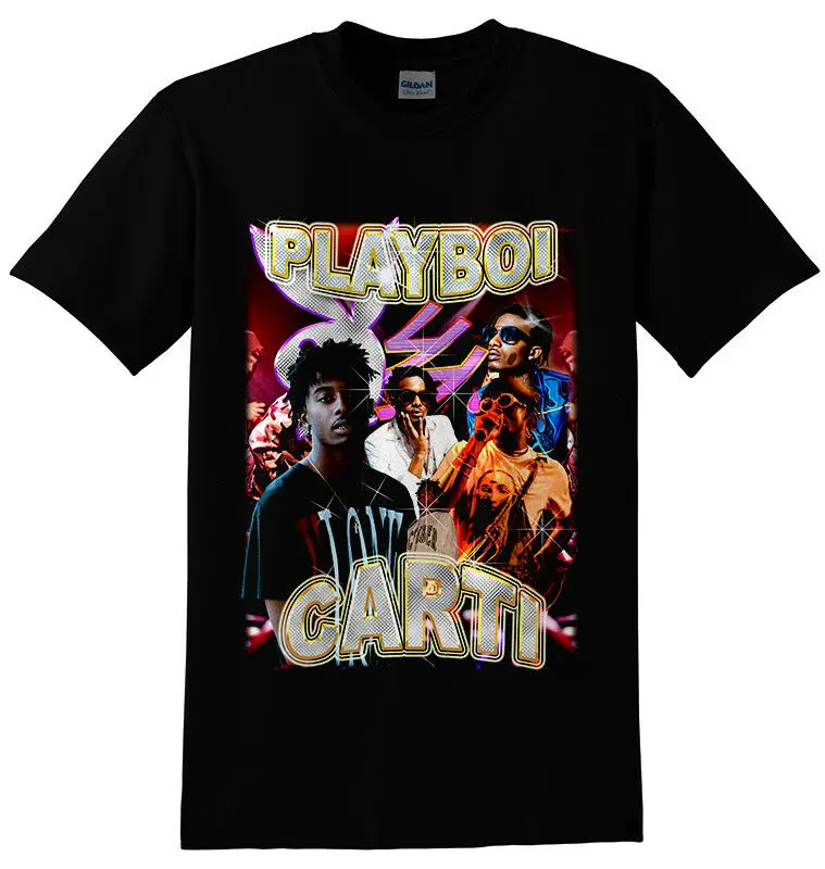 Playboi Carti хип-хоп рэп черная футболка 2019 модный бренд мужские топы уличная одежда летние однотонные рубашки с короткими рукавами