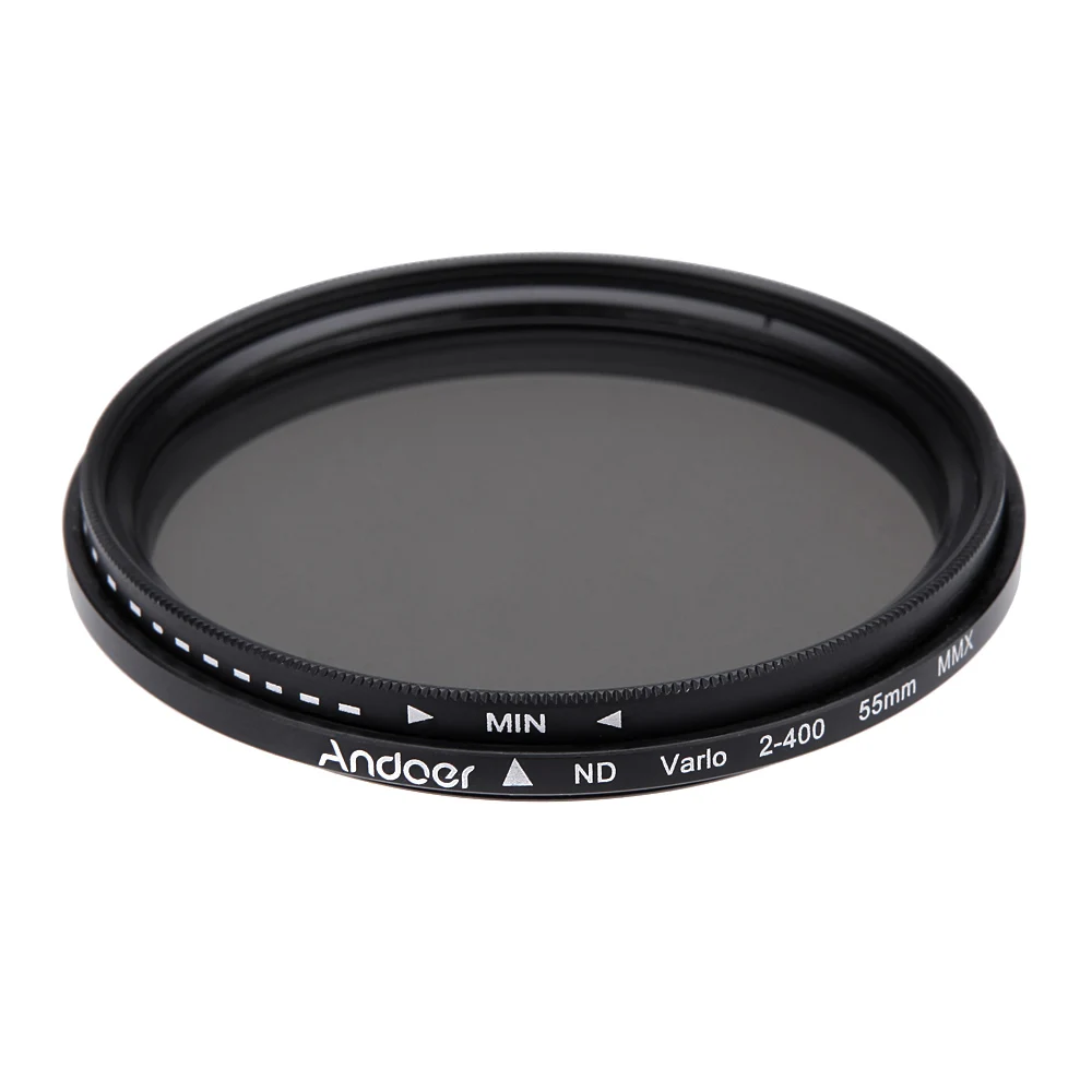 Andoer 52-82mm ND Fader Neutral Density Adjustable ND2 to ND400 Variable Filter Photography for Canon Nikon DSLR Camera 5