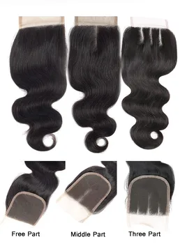 CRANBERRY Hair Brazilian Body Wave Hair Weave Bundles With Lace Closure 3 Bundles Human Hair With Closure 100% Remy Human Hair 4