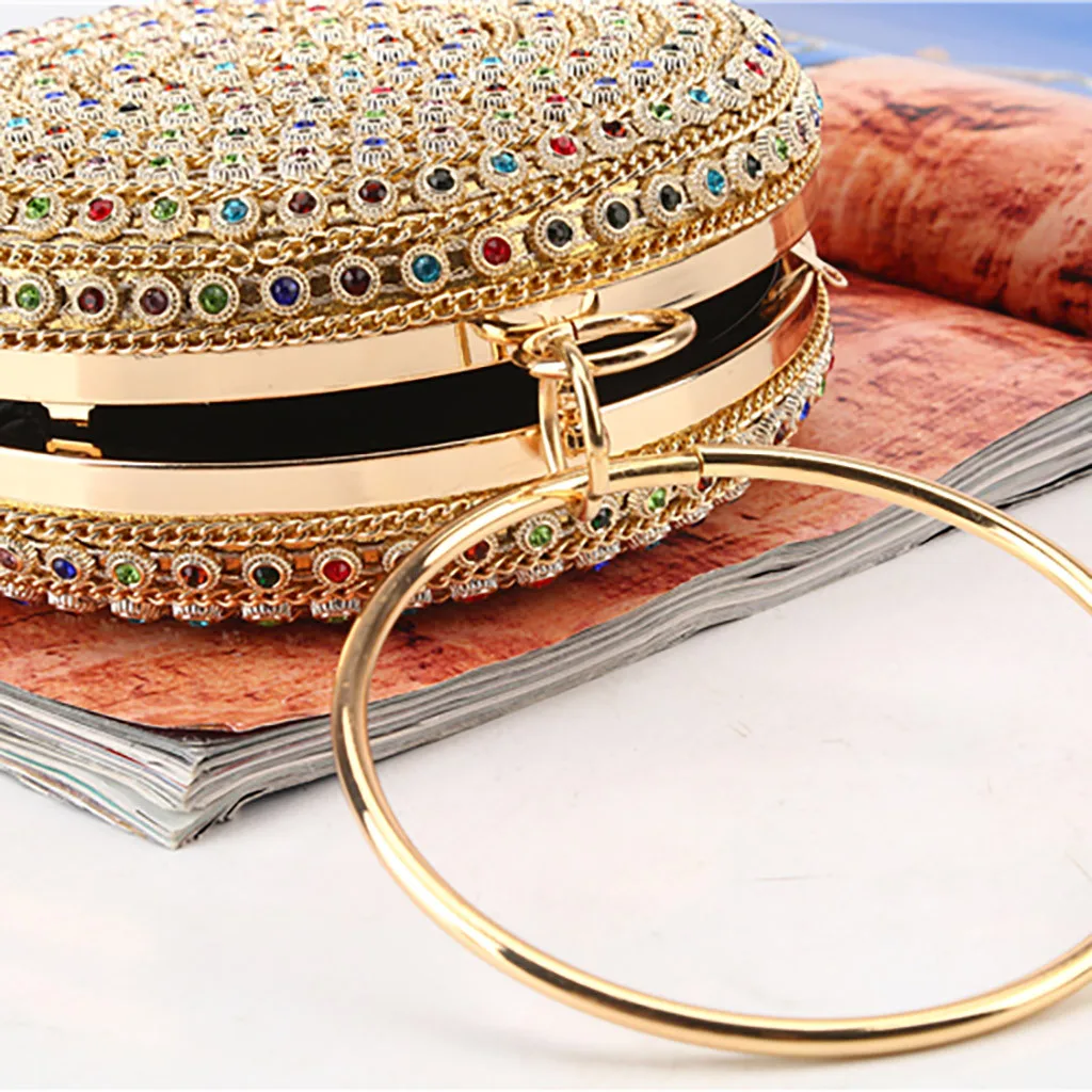 Women's crossbody bags luxury handbags women bags designer New Diamond Evening Bag Colored Gemstone Clutch Shoulder Bags